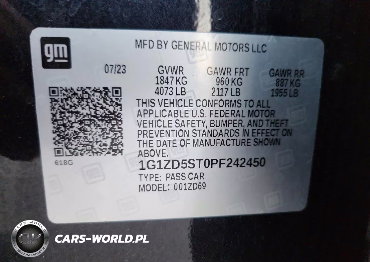2023 Chevrolet Malibu Lt VIN:1G1ZD5ST0PF242450 - 12