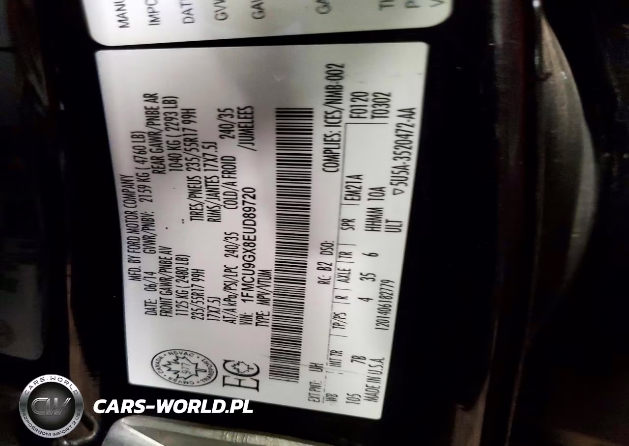 2014 Ford Escape Se VIN:1FMCU9GX8EUD89720 - 13
