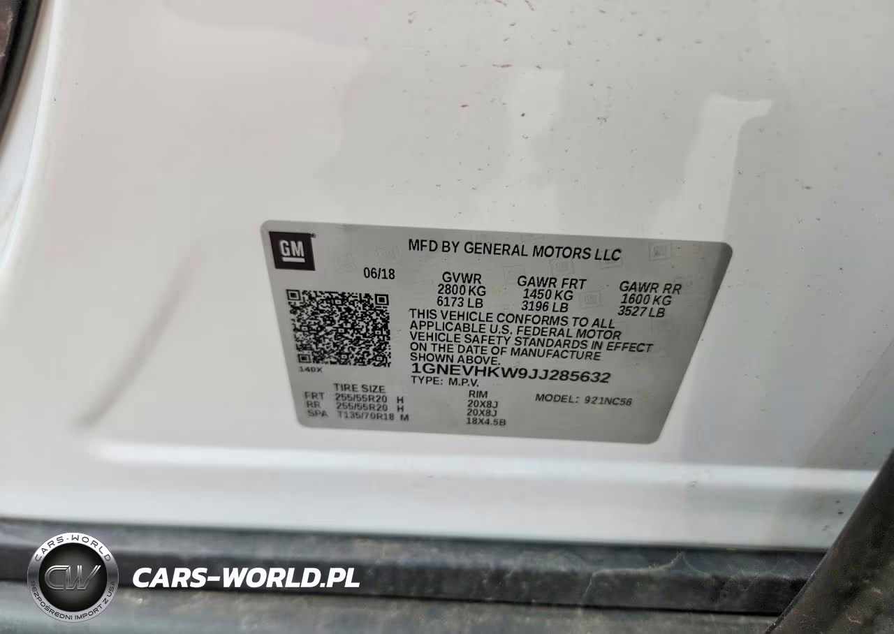2018 Chevrolet Traverse Lt VIN:1GNEVHKW9JJ285632 - 14