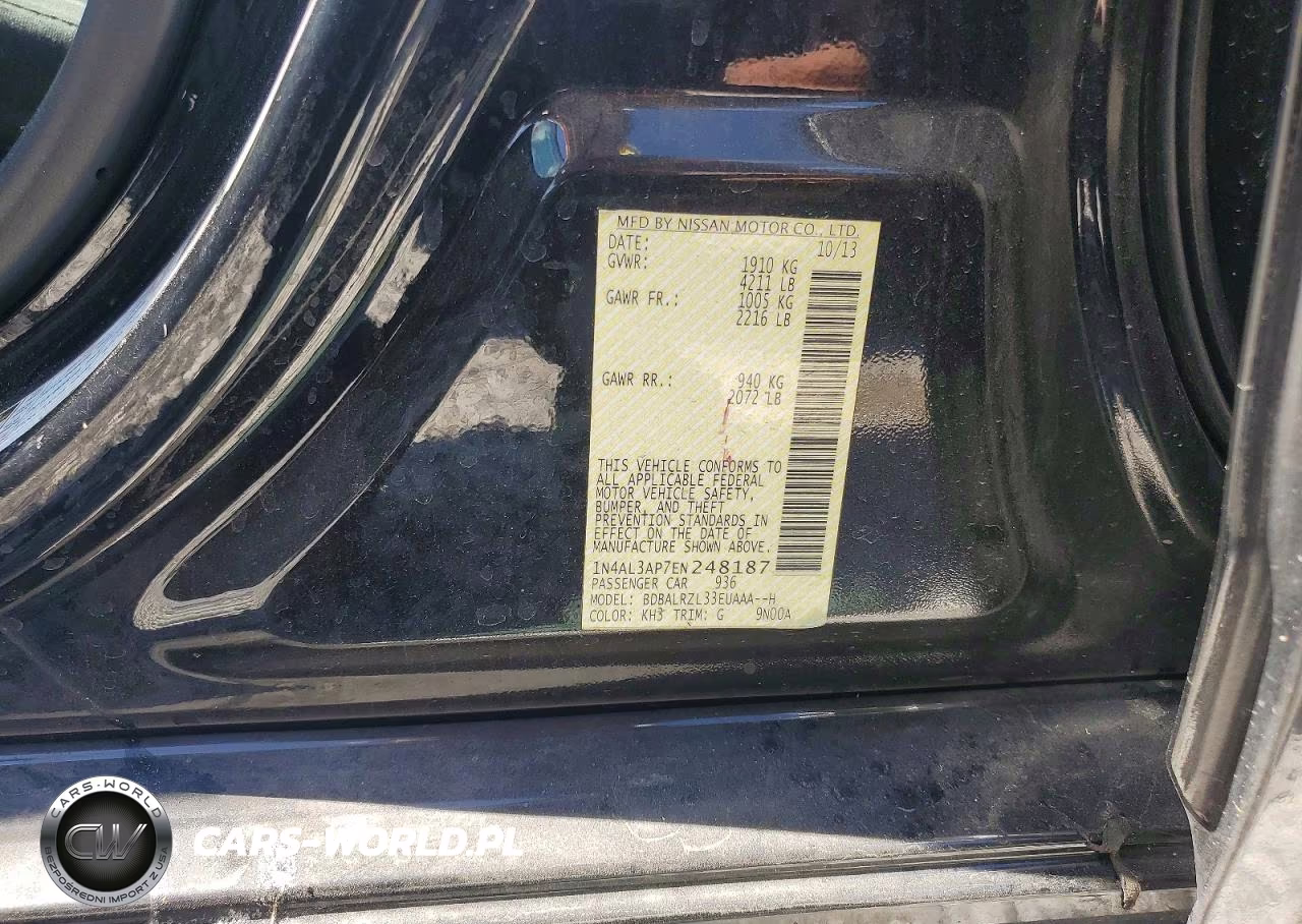 2014 Nissan Altima 2.5 S VIN:1N4AL3AP7EN248187 - 12
