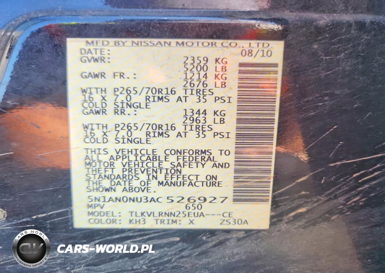 2010 Nissan Xterra X VIN:5N1AN0NU3AC526927 - 14