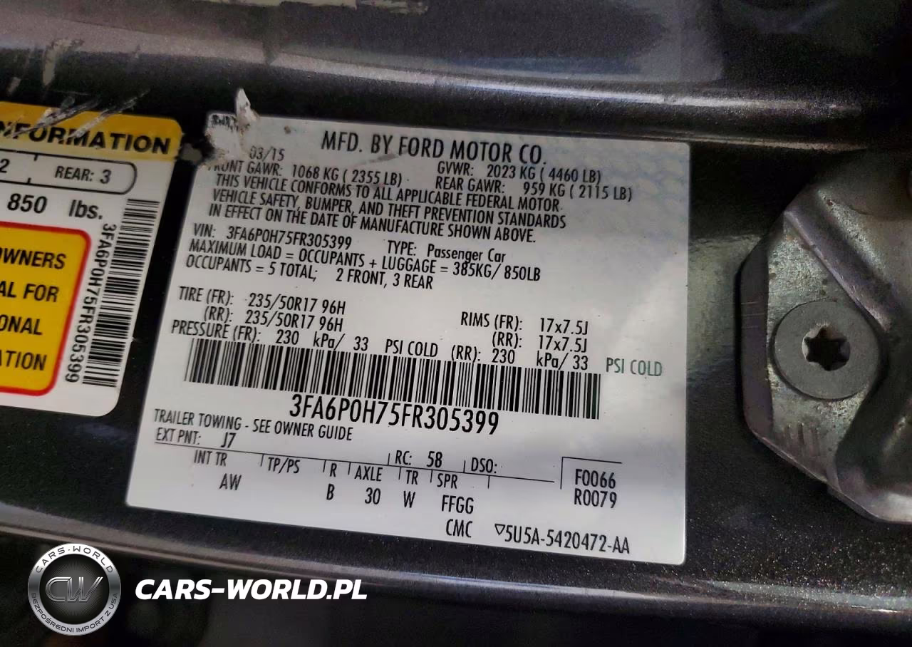 2015 Ford Fusion Se VIN:3FA6P0H75FR305399 - 12