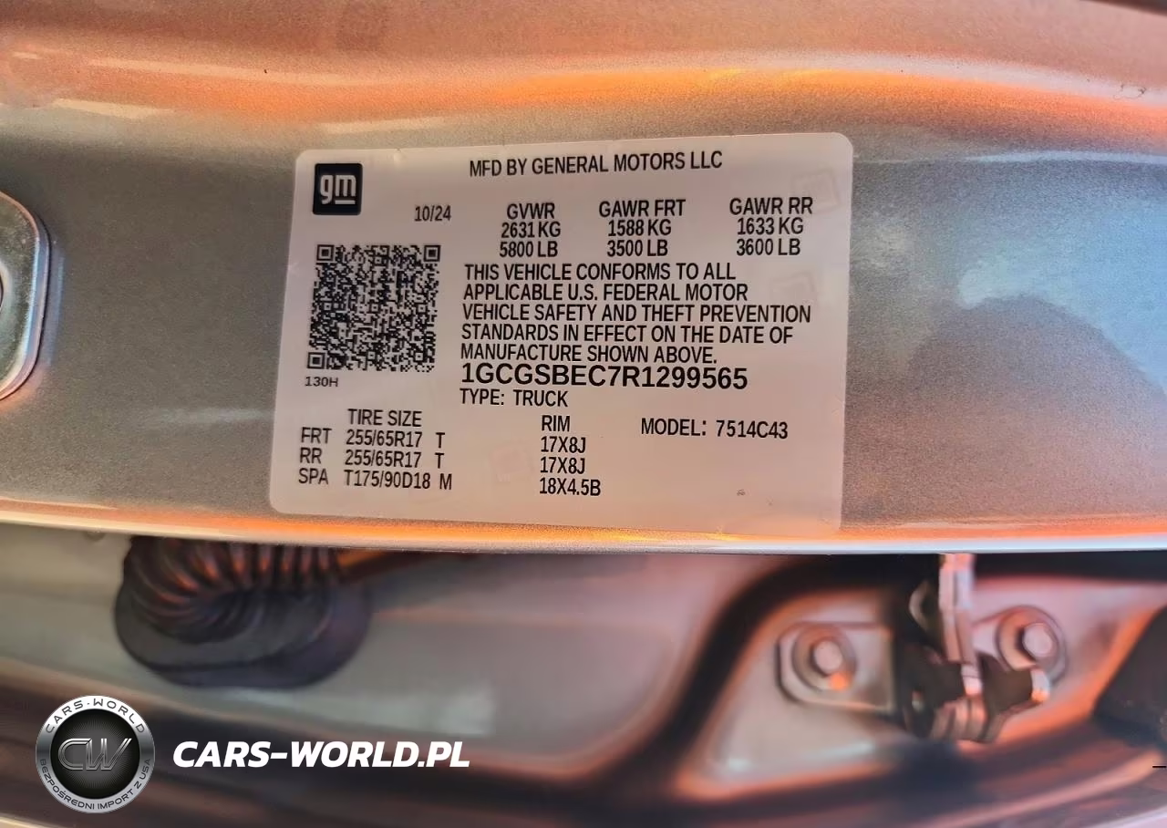 2024 Chevrolet Colorado VIN:1GCGSBEC7R1299565 - 12