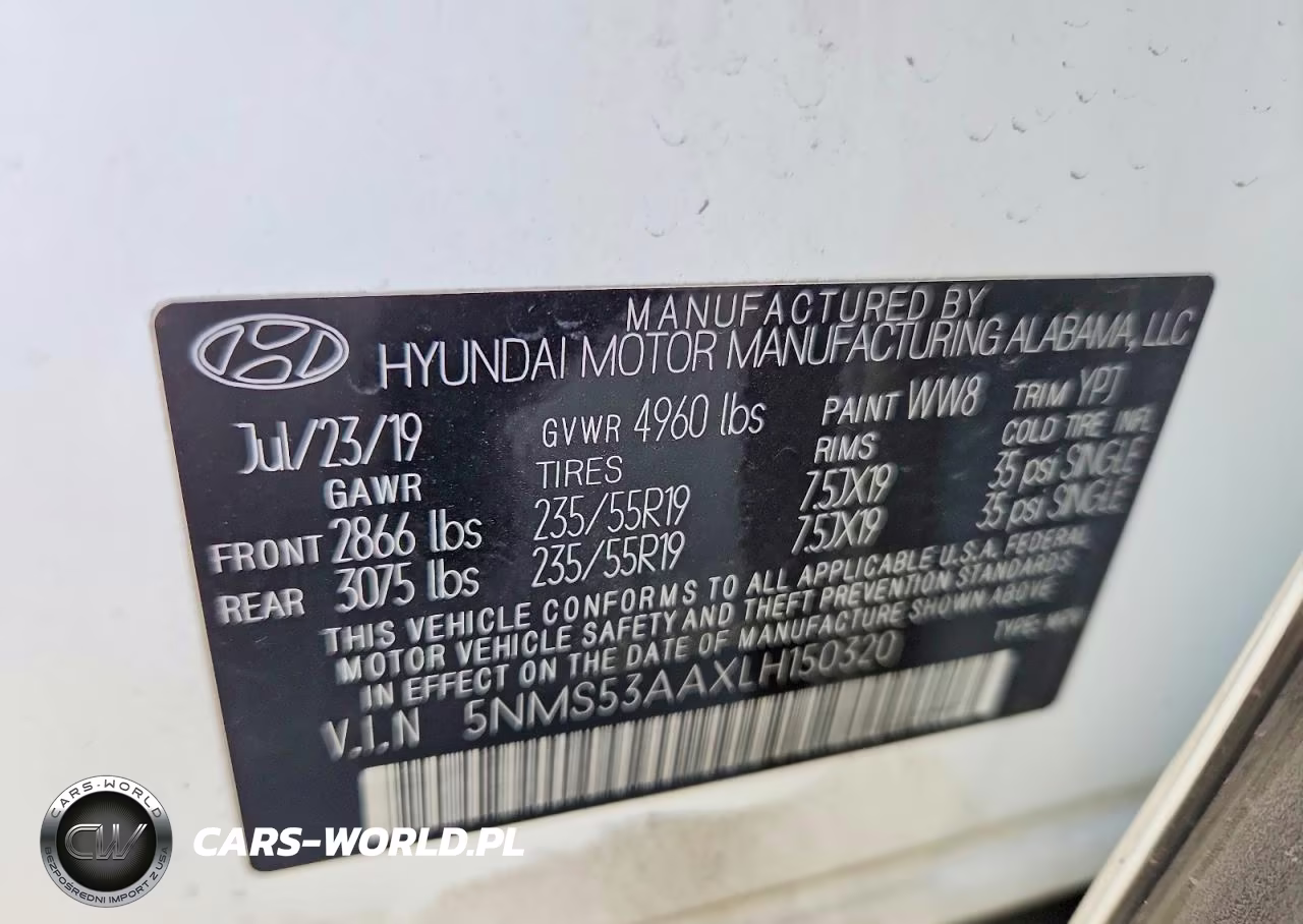 2020 Hyundai Santa Fe Limited 2.0T VIN:5NMS53AAXLH150320 - 13