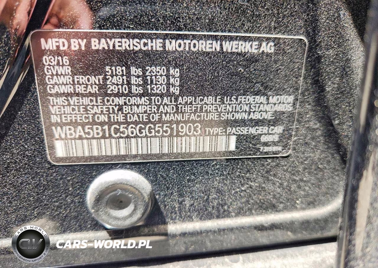 2016 BMW 535 I VIN:WBA5B1C56GG551903 - 12