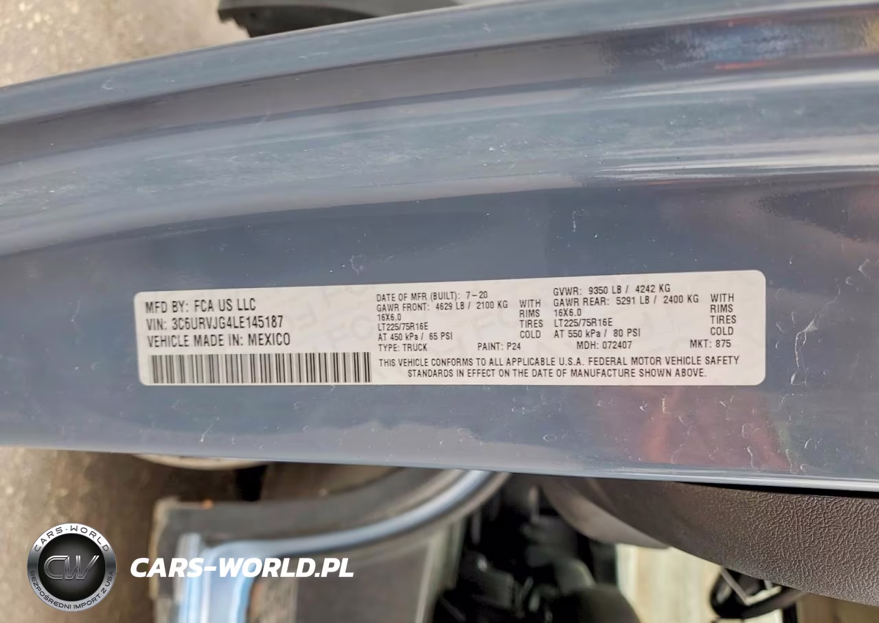 2020 Ram Promaster 3500 Delivery Van VIN:3C6URVJG4LE145187 - 13