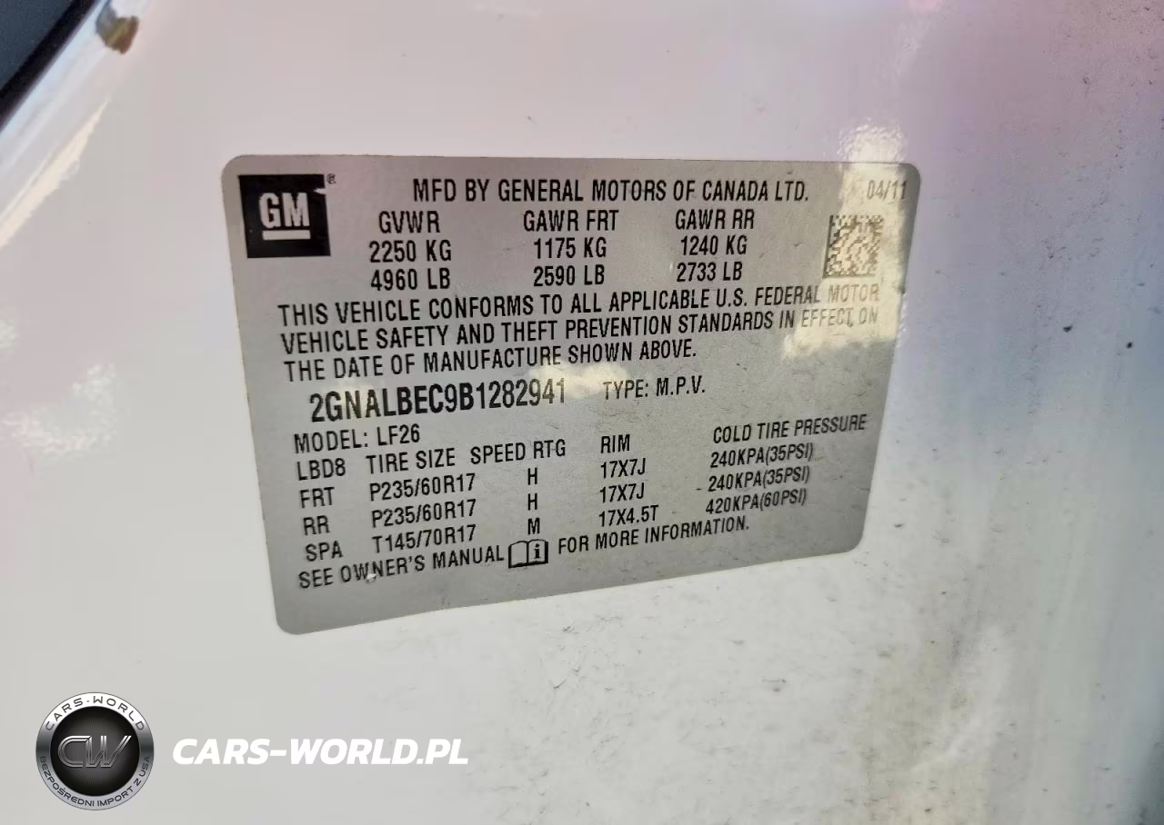 2011 Chevrolet Equinox Ls VIN:2GNALBEC9B1282941 - 14