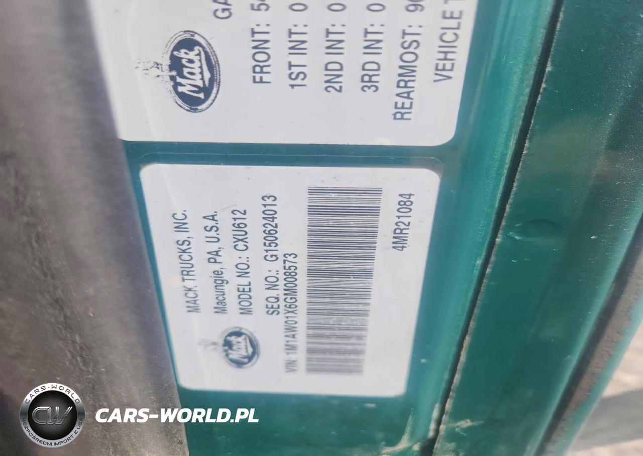 2016 Mack 600 Cxu600 VIN:1M1AW01X6GM008573 - 11