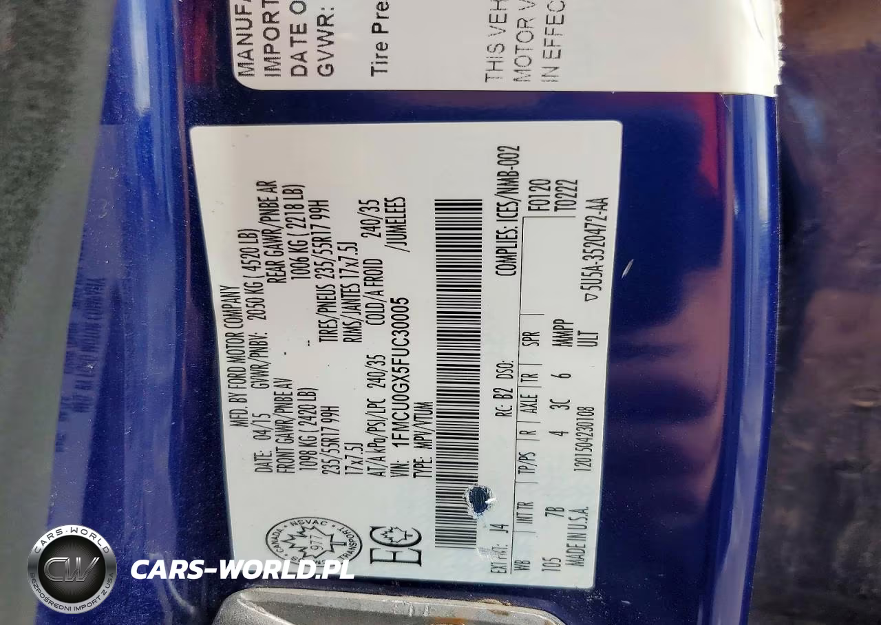 2015 Ford Escape Se VIN:1FMCU0GX5FUC30005 - 13