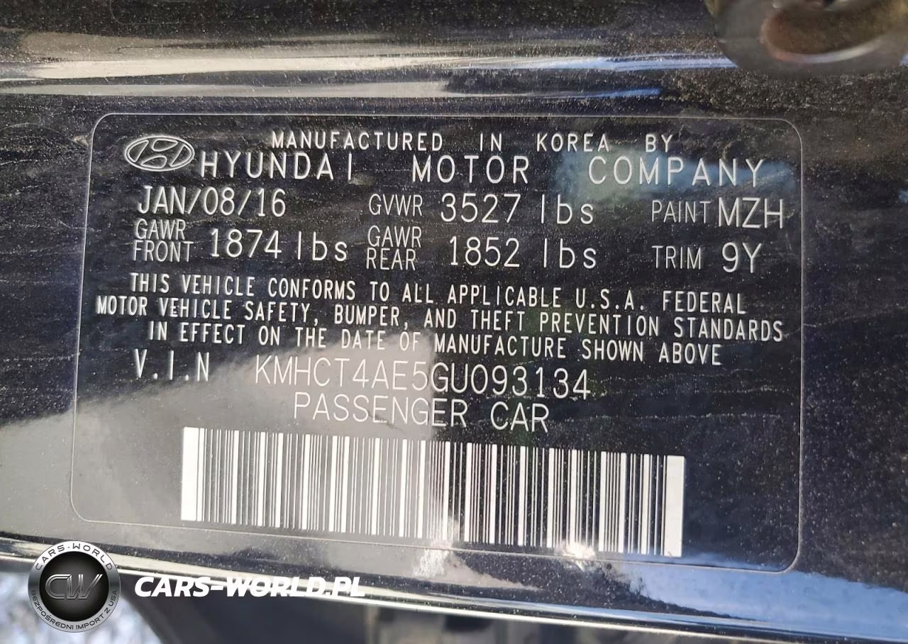 2016 Hyundai Accent Se VIN:KMHCT4AE5GU093134 - 12