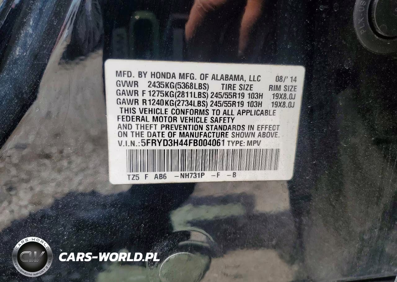 2015 Acura Mdx Technology VIN:5FRYD3H44FB004061 - 12