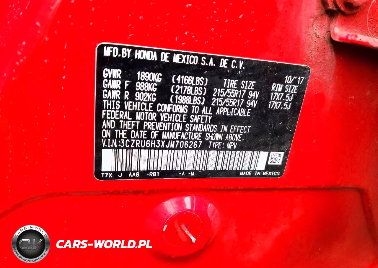 2018 Honda Hr-V Lx VIN:3CZRU6H3XJM706267 - 12