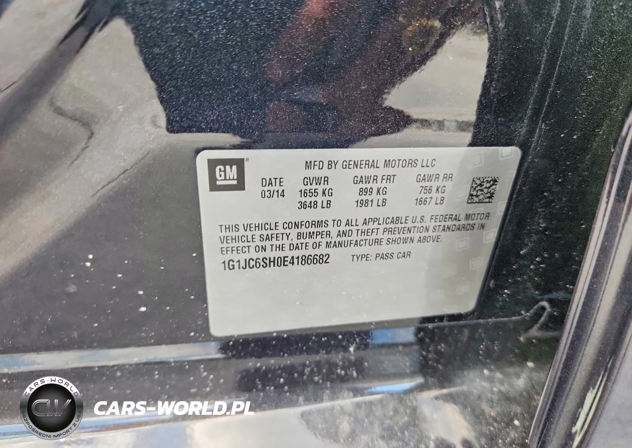 2014 Chevrolet Sonic Lt VIN:1G1JC6SH0E4186682 - 12
