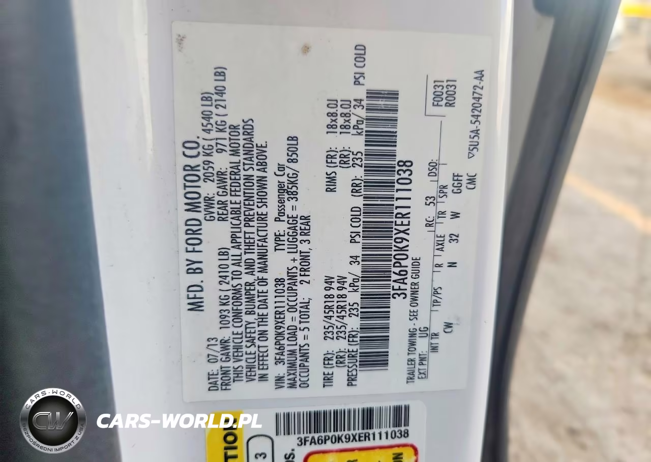 2014 Ford Fusion Titanium VIN:3FA6P0K9XER111038 - 12