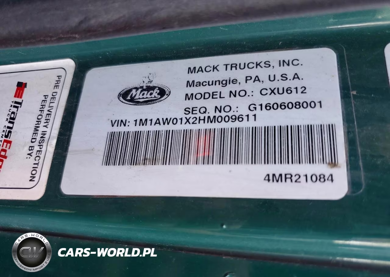 2017 Mack 600 Cxu600 VIN:1M1AW01X2HM009611 - 11