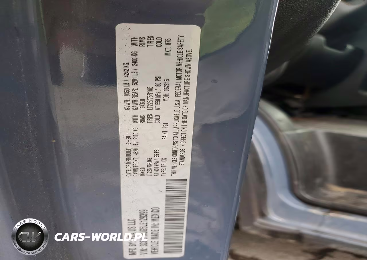 2020 Ram Promaster 3500 Delivery Van VIN:3C6URVJG5LE129399 - 13