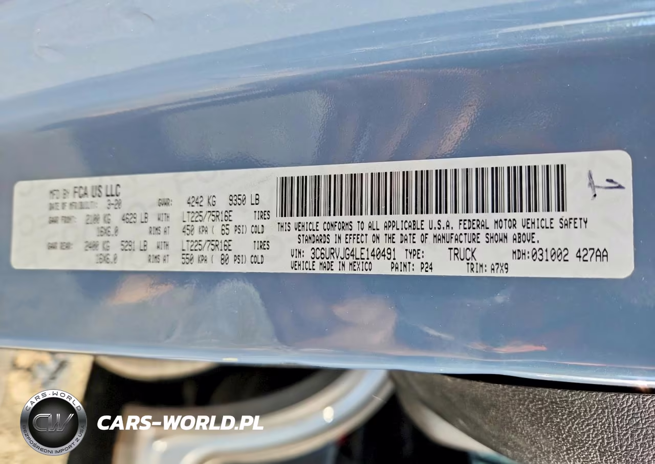 2020 Ram Promaster 3500 Delivery Van VIN:3C6URVJG4LE140491 - 13