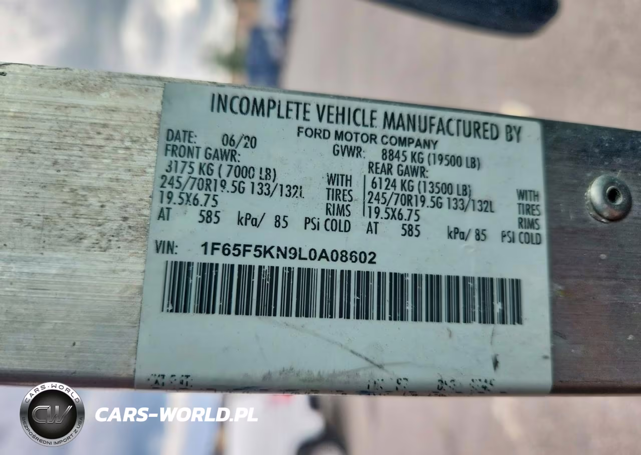 2020 Ford F59 Delivery Truck VIN:1F65F5KN9L0A08602 - 13