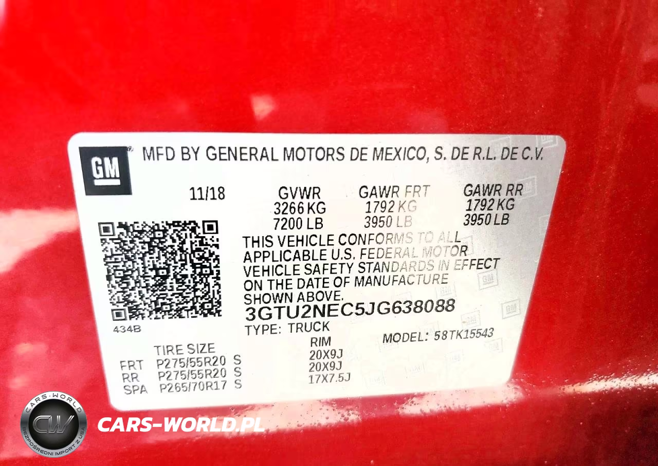 2018 GMC Sierra K1500 Slt VIN:3GTU2NEC5JG638088 - 12