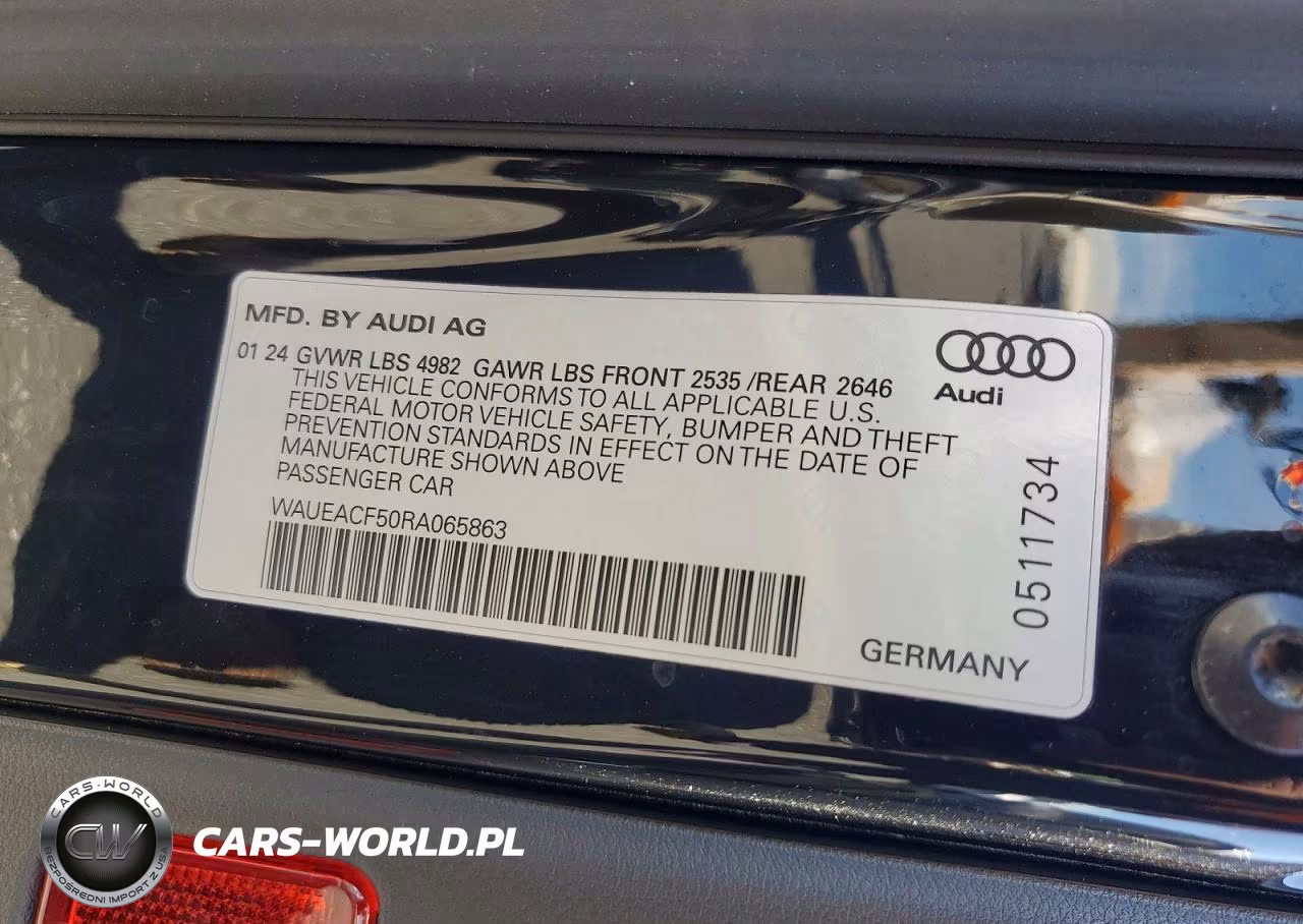 2024 Audi A5 Prestige 45 VIN:WAUEACF50RA065863 - 12