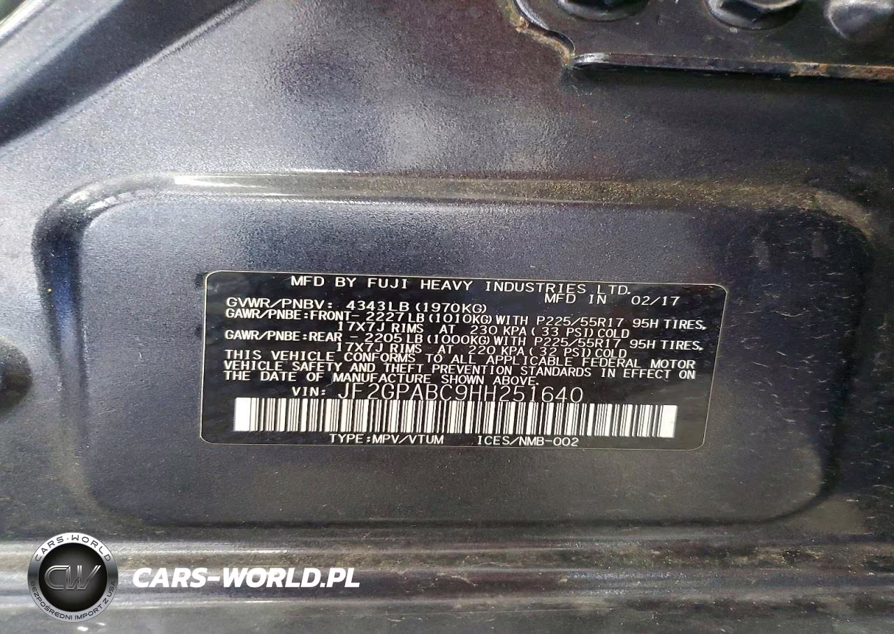 2017 Subaru Crosstrek Premium VIN:JF2GPABC9HH251640 - 14