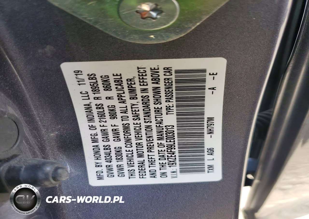 2020 Honda Insight Touring VIN:19XZE4F99LE003013 - 13