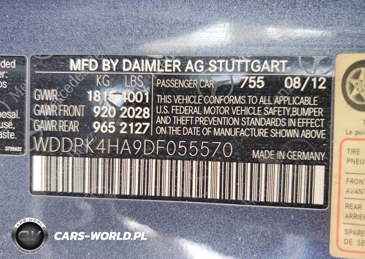 2013 Mercedes-Benz Slk 250 VIN:WDDPK4HA9DF055570 - 12