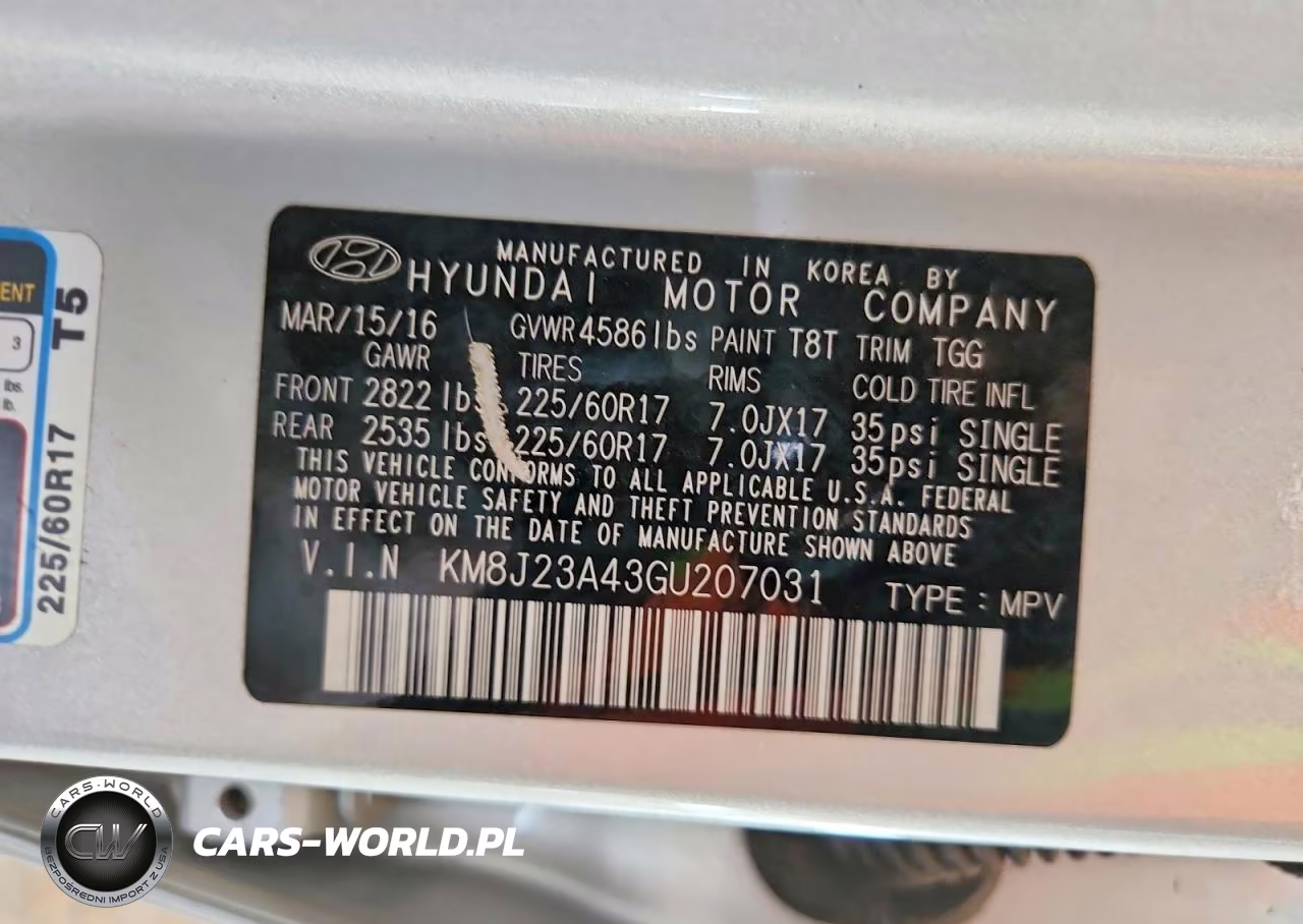 2016 Hyundai Tucson Se VIN:KM8J23A43GU207031 - 12