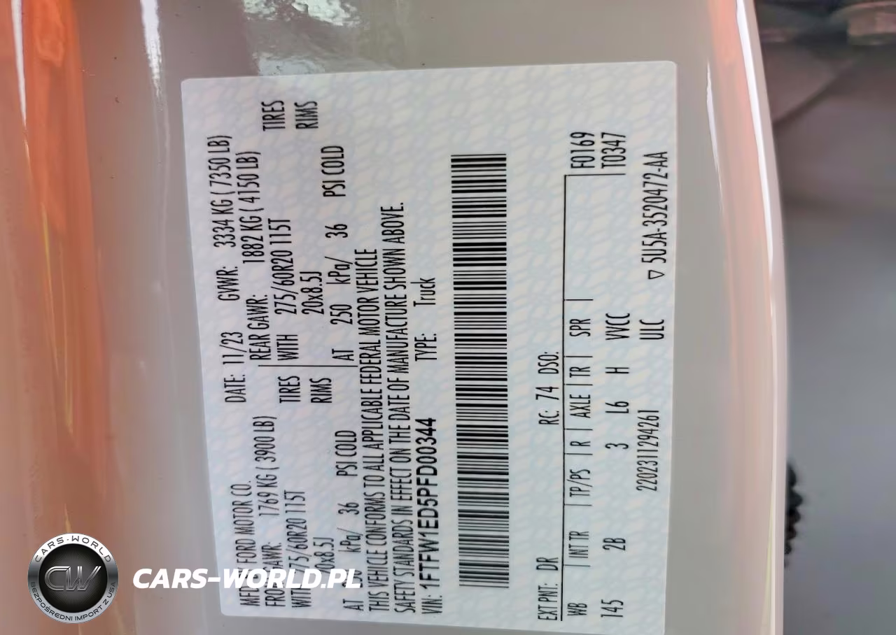 2023 Ford F150 Supercrew VIN:1FTFW1ED5PFD00344 - 12