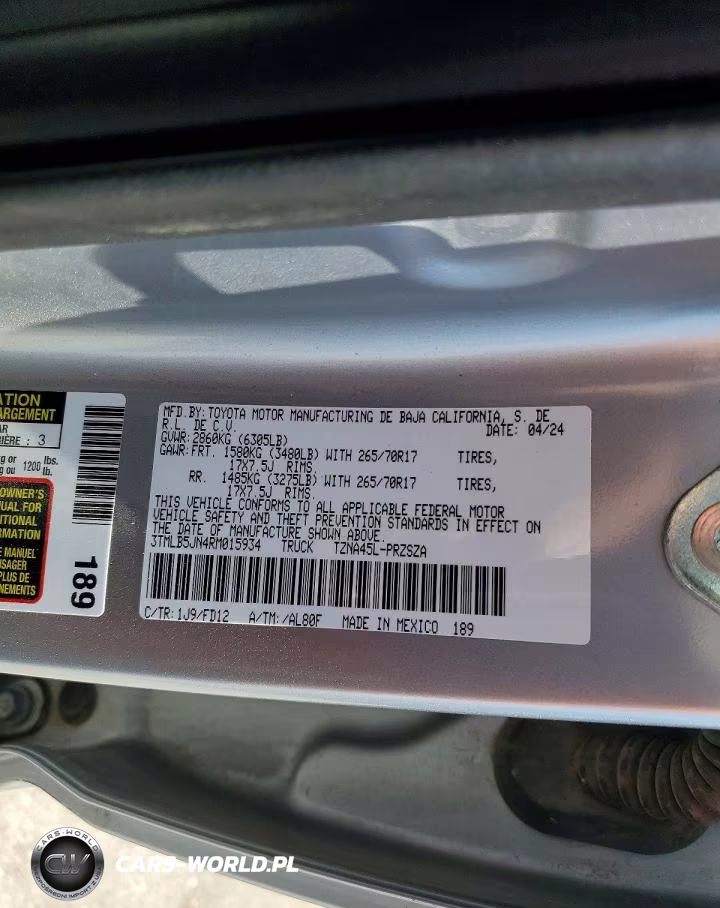 2024 Toyota Tacoma Trd Off-Road VIN:3TMLB5JN4RM015934 - 12