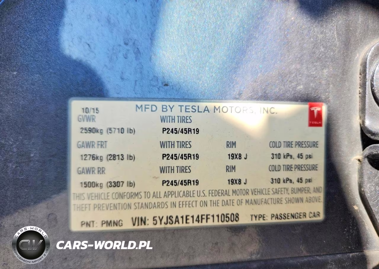 2015 Tesla Model S VIN:5YJSA1E14FF110508 - 12