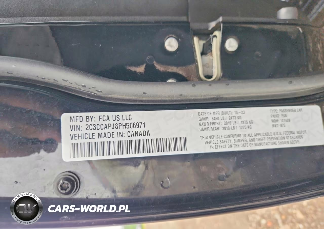2023 Chrysler 300C VIN:2C3CCAPJ8PH506971 - 12