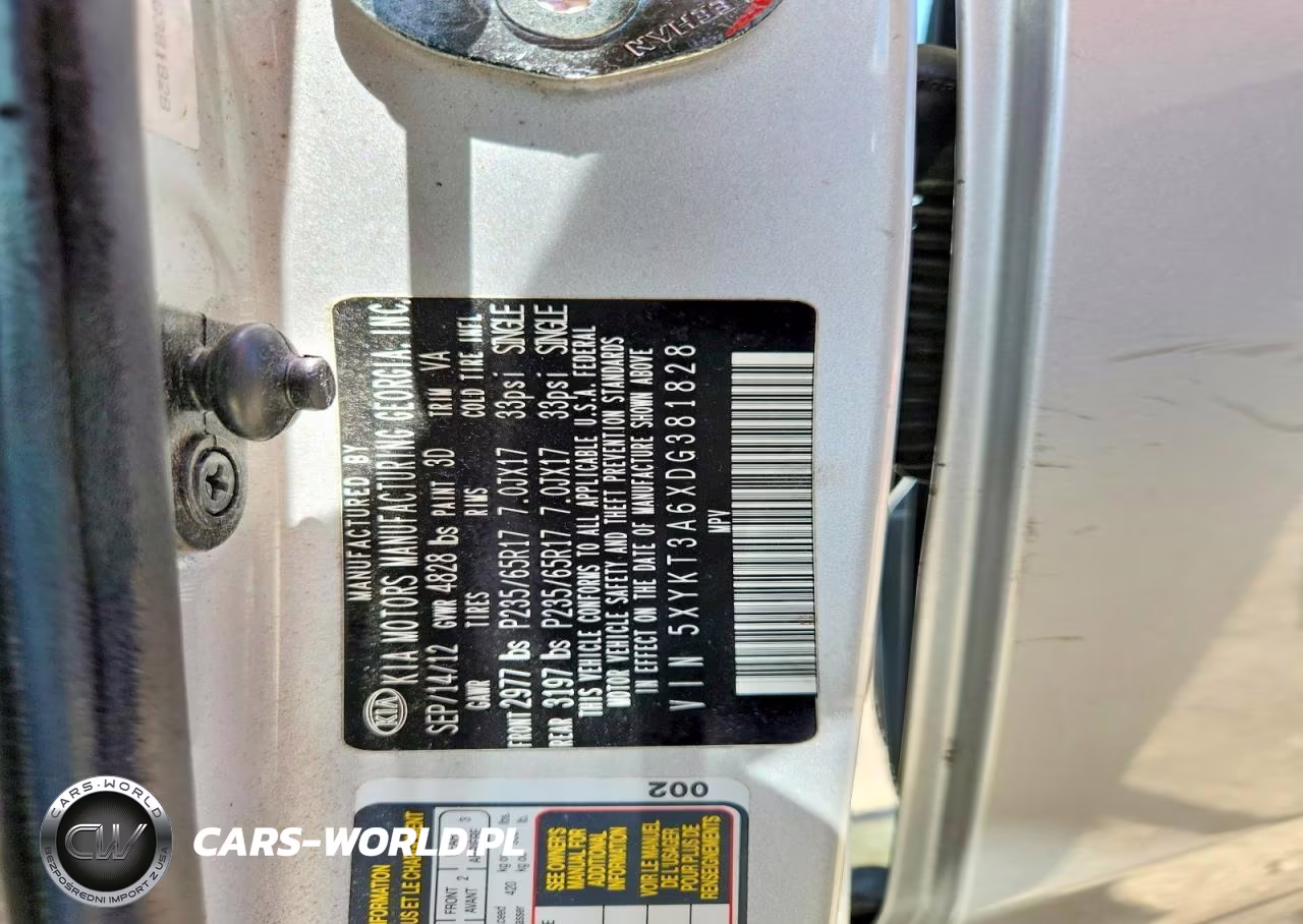2013 Kia Sorento Lx VIN:5XYKT3A6XDG381828 - 13