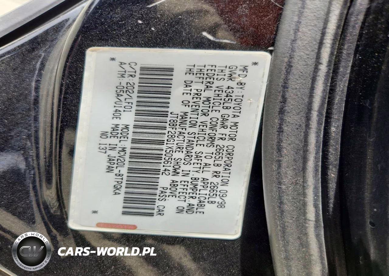 1999 Lexus Es 300 VIN:JT8BF28G1X5056142 - 12