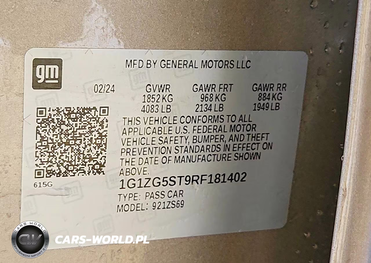 2024 Chevrolet Malibu Rs VIN:1G1ZG5ST9RF181402 - 12