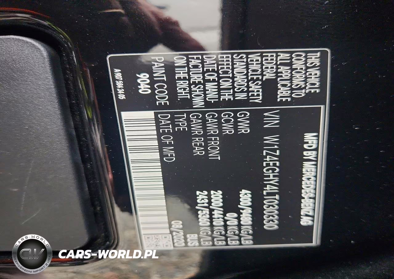 2020 Mercedes-Benz Sprinter 2500 VIN:W1Z4EGHY4LT030330 - 12