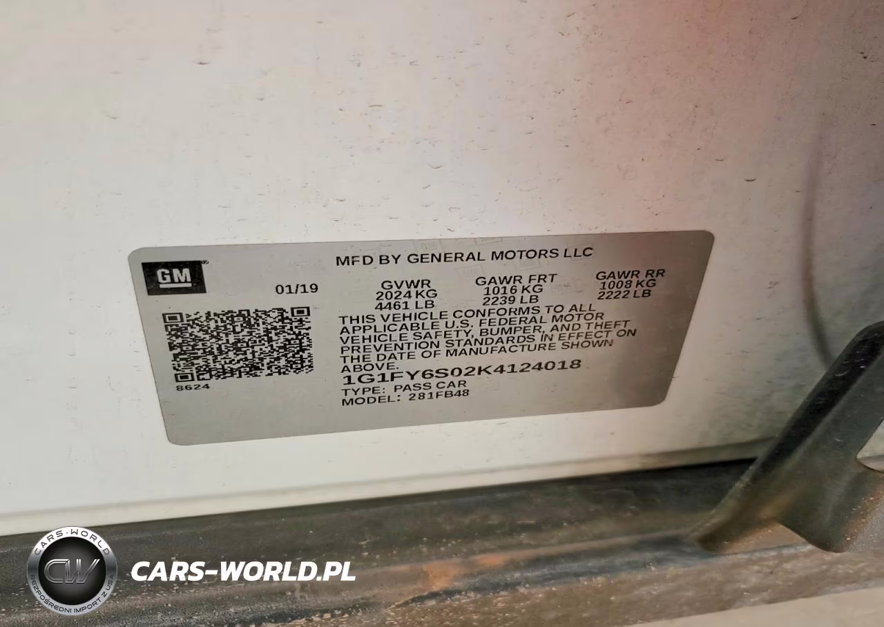 2019 Chevrolet Bolt Ev Lt VIN:1G1FY6S02K4124018 - 12