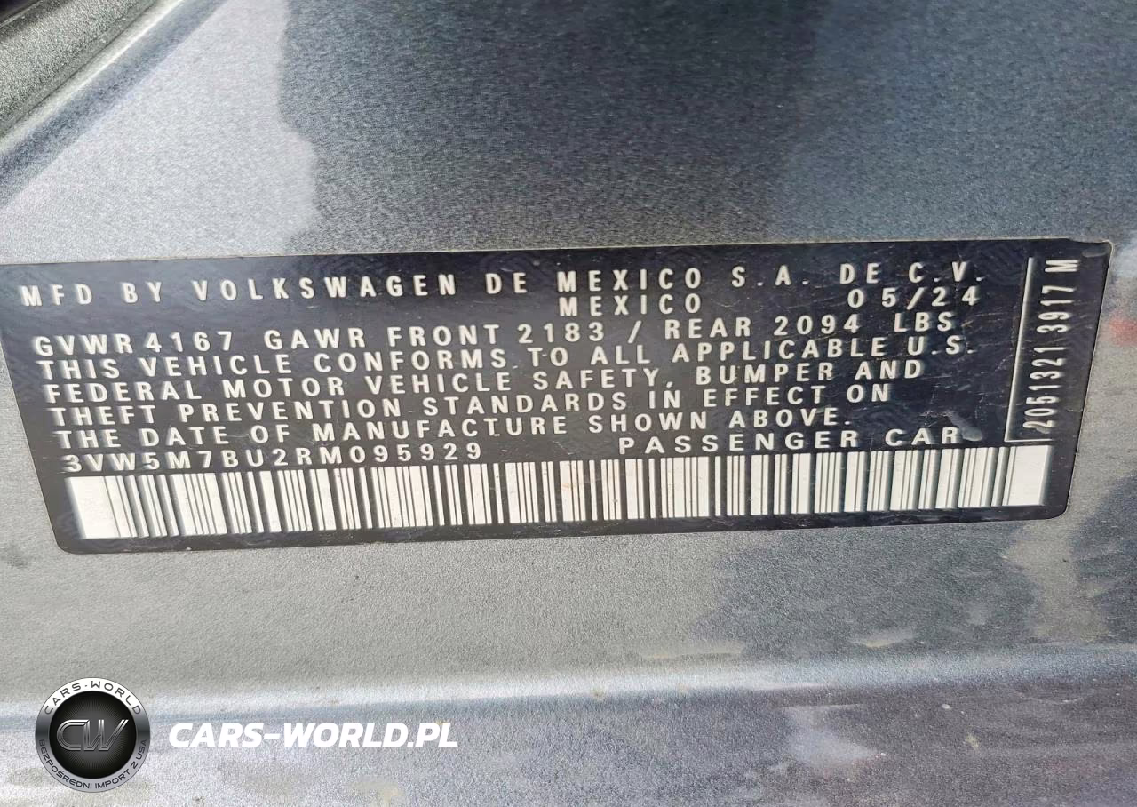 2024 Volkswagen Jetta S VIN:3VW5M7BU2RM095929 - 13