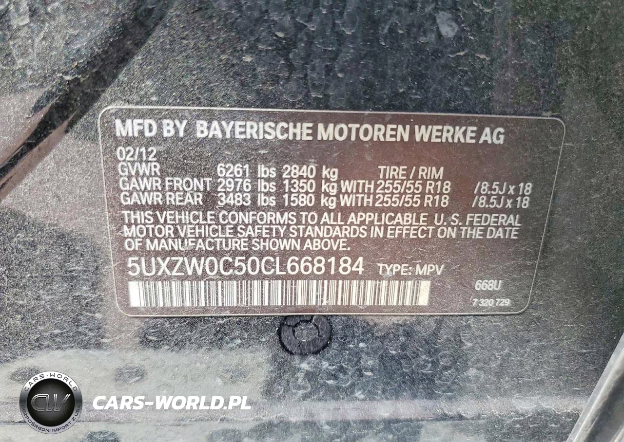 2012 BMW X5 xDrive35D VIN:5UXZW0C50CL668184 - 13
