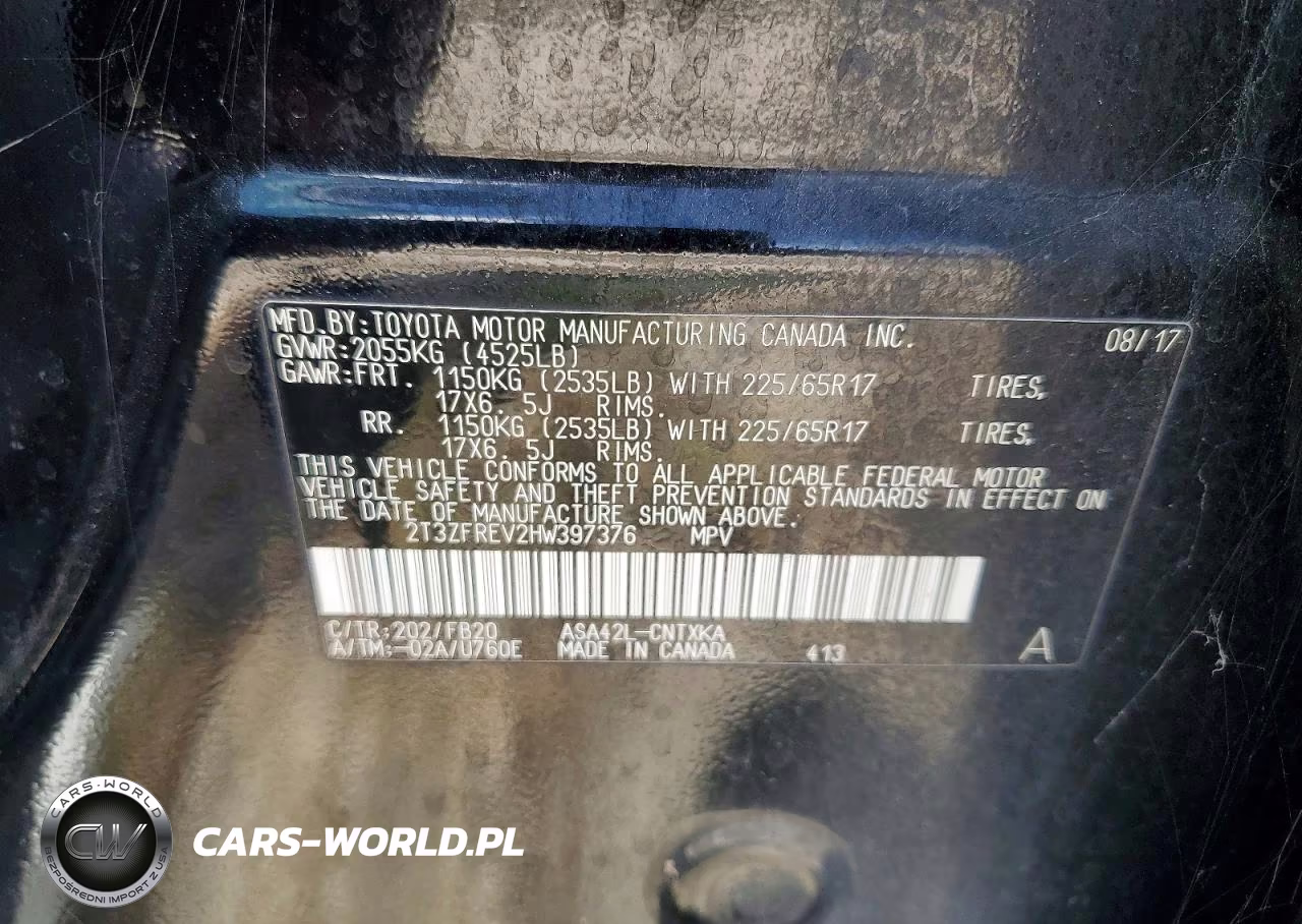 2017 Toyota Rav4 Le VIN:2T3ZFREV2HW397376 - 14