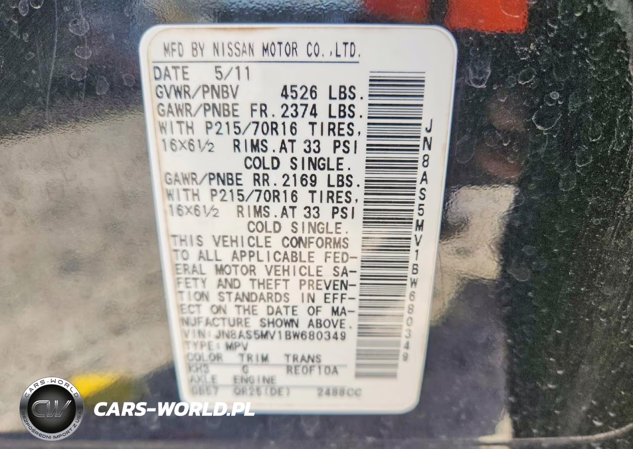2011 Nissan Rogue S VIN:JN8AS5MV1BW680349 - 13