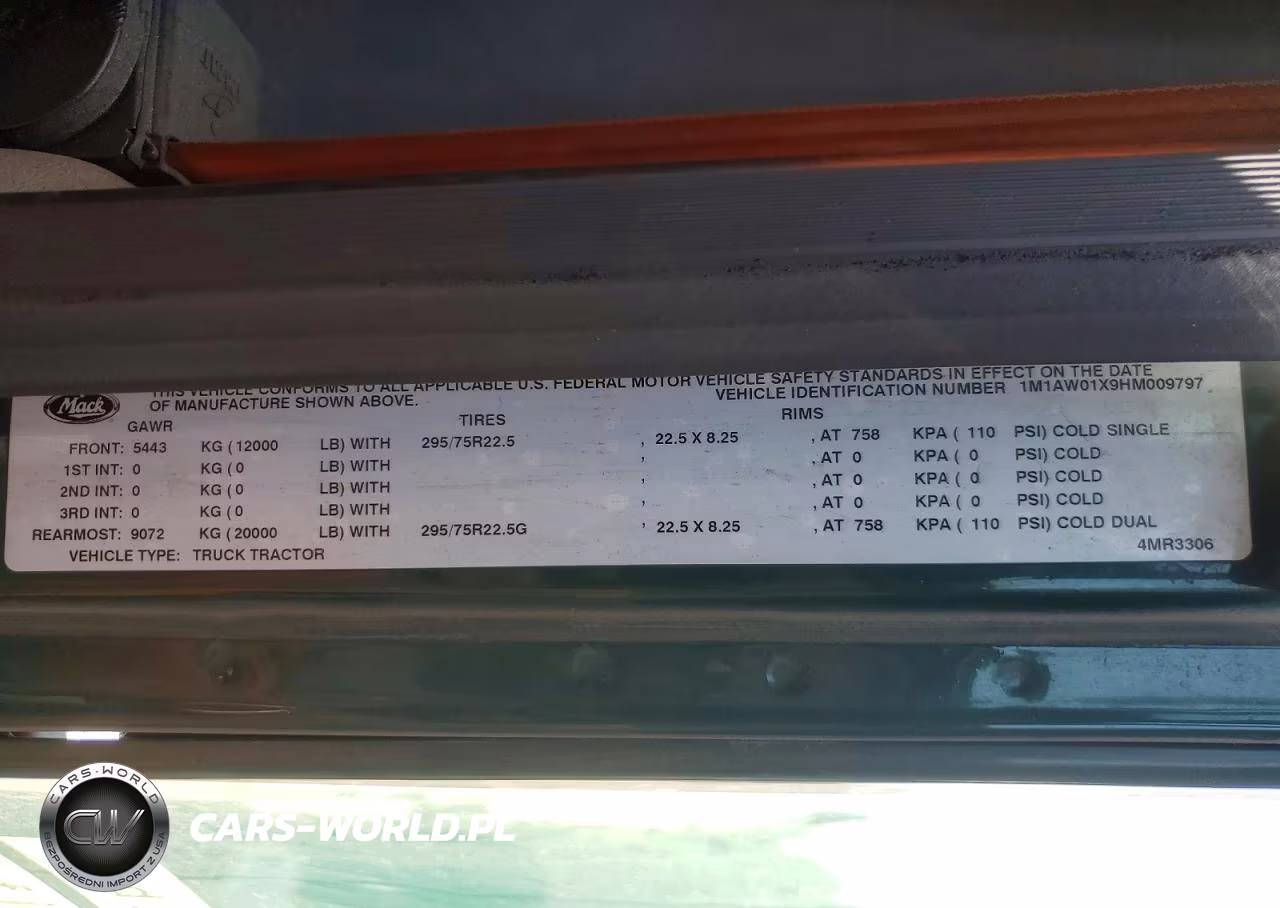2017 Mack 600 Cxu600 VIN:1M1AW01X9HM009797 - 11