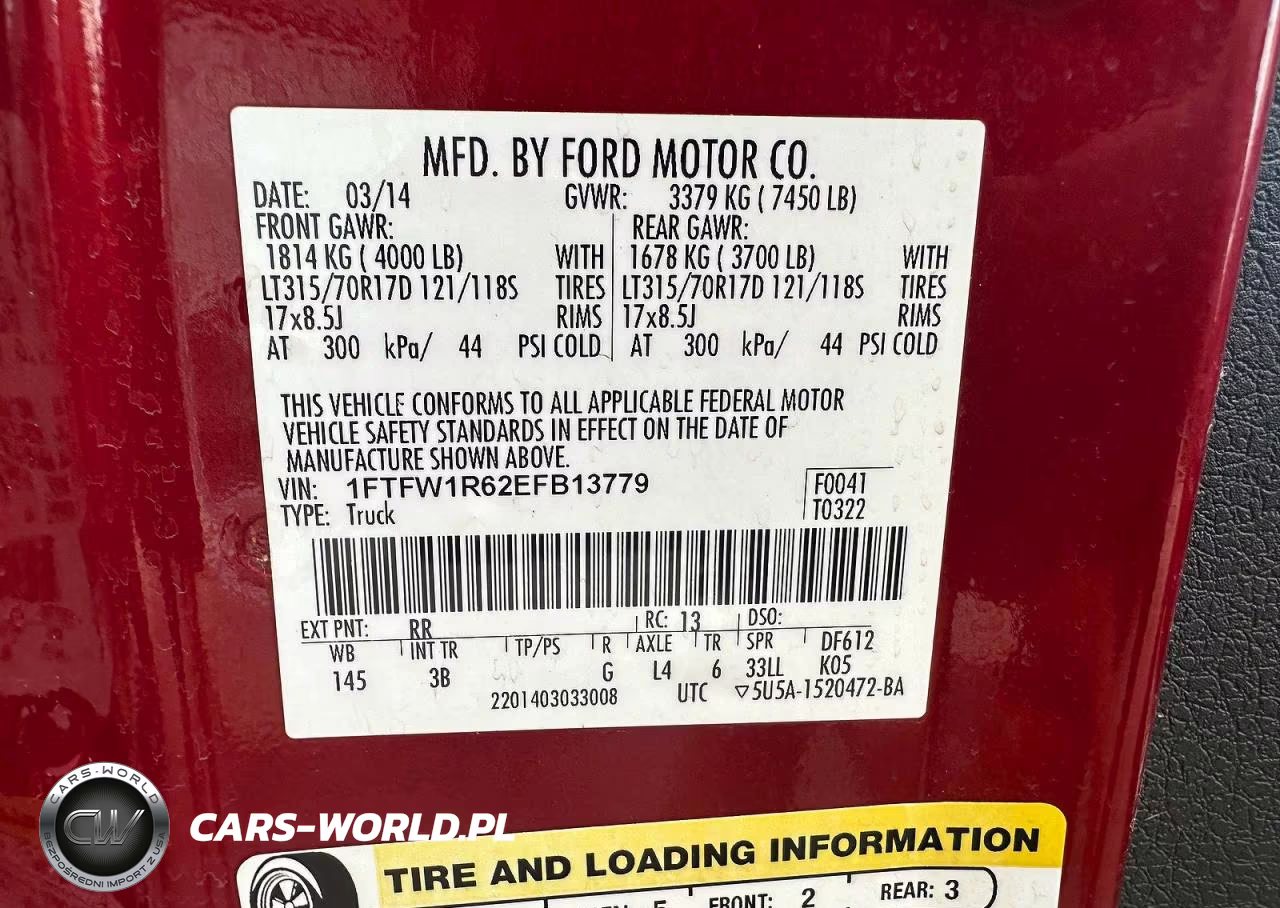 2014 Ford F150 Svt Raptor VIN:1FTFW1R62EFB13779 - 10