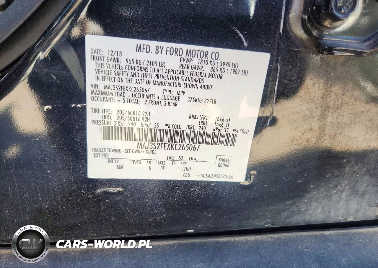 2019 Ford Ecosport S VIN:MAJ3S2FEXKC265067 - 13