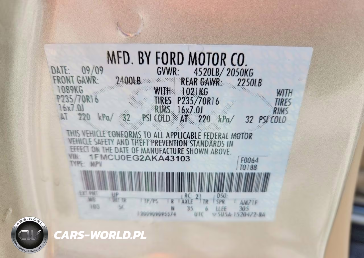 2010 Ford Escape Limited VIN:1FMCU0EG2AKA43103 - 13