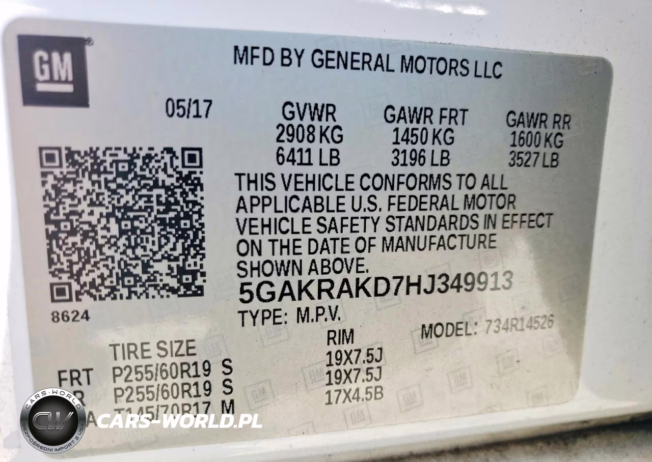 2017 Buick Enclave VIN:5GAKRAKD7HJ349913 - 13