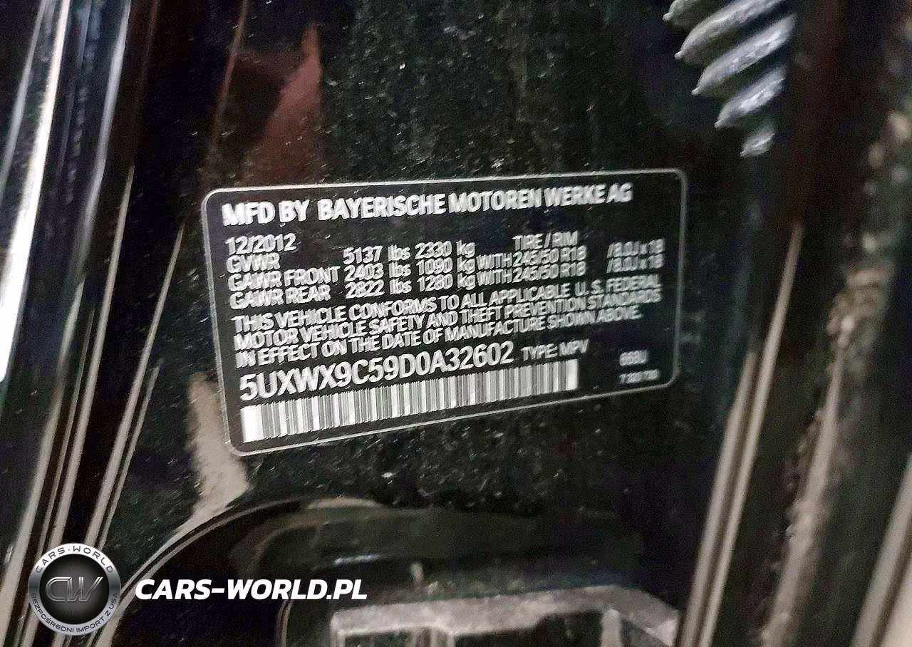 2013 BMW X3 xDrive28I VIN:5UXWX9C59D0A32602 - 13