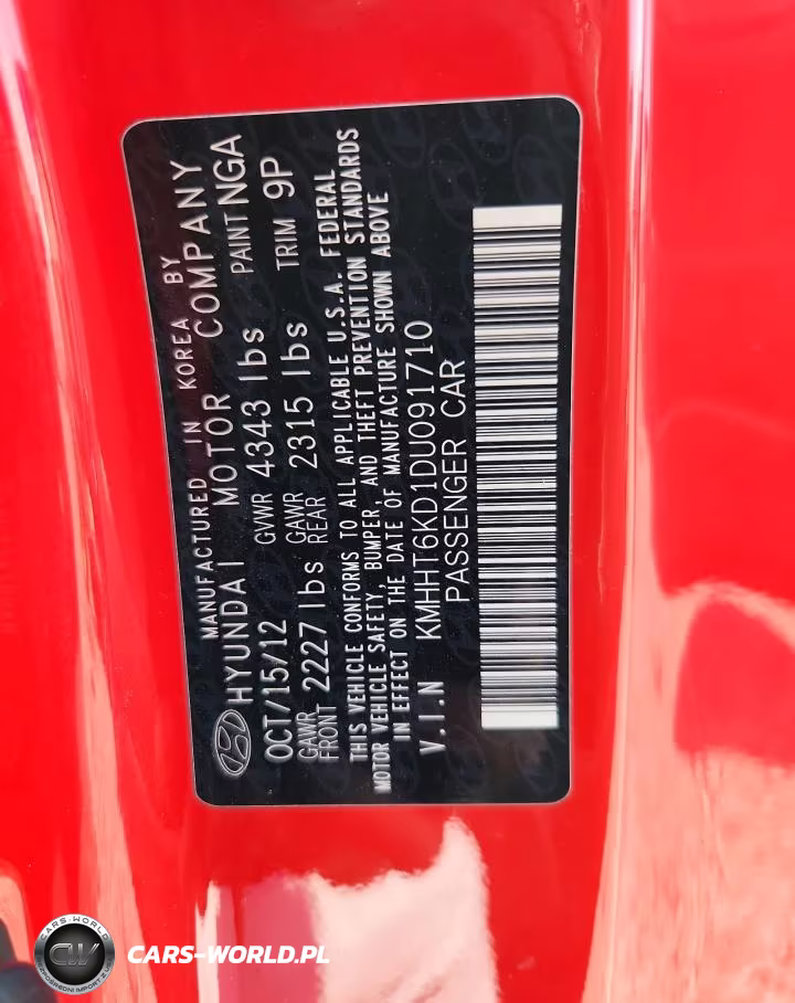 2013 Hyundai Genesis Coupe 2.0T VIN:KMHHT6KD1DU091710 - 12