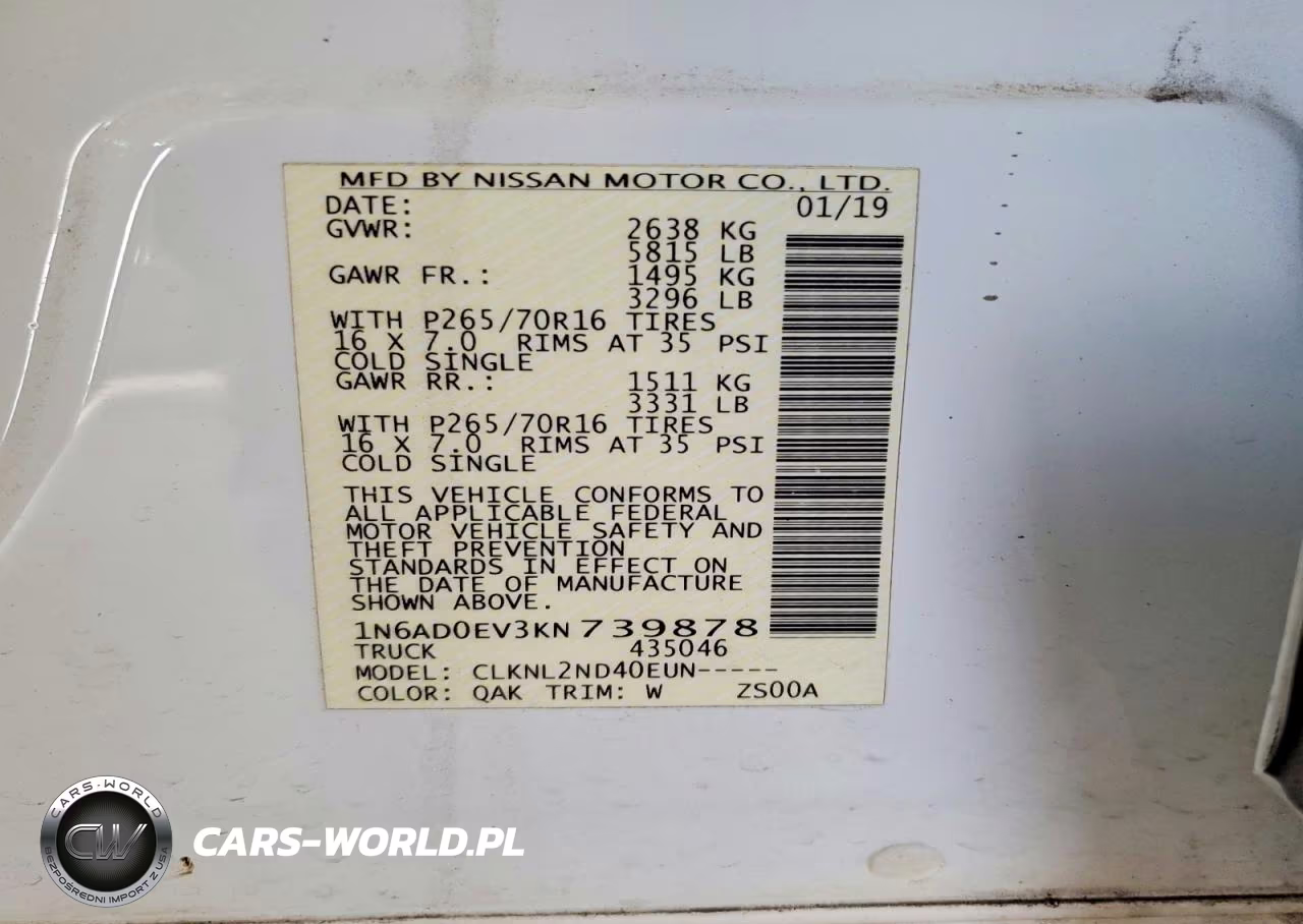 2019 Nissan Frontier Sv VIN:1N6AD0EV3KN739878 - 13