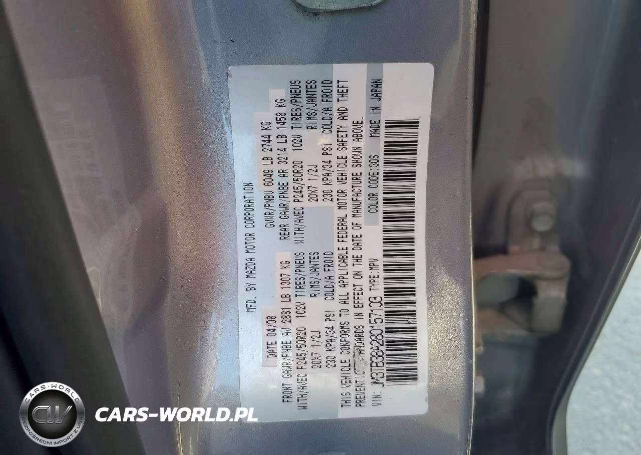 2008 Mazda Cx-9 VIN:JM3TB38A280157103 - 13